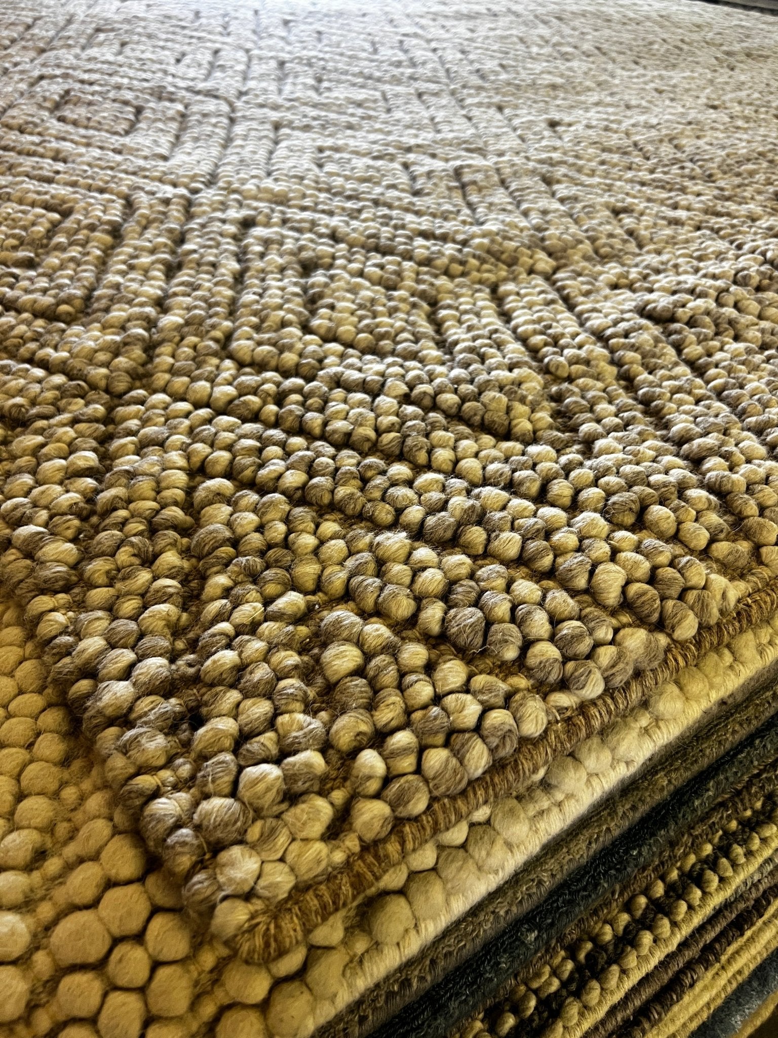 Edmund John Eyre Handwoven Wool Durrie Natural Grey Diamond 8.6x11.6 | Banana Manor Rug Factory Outlet