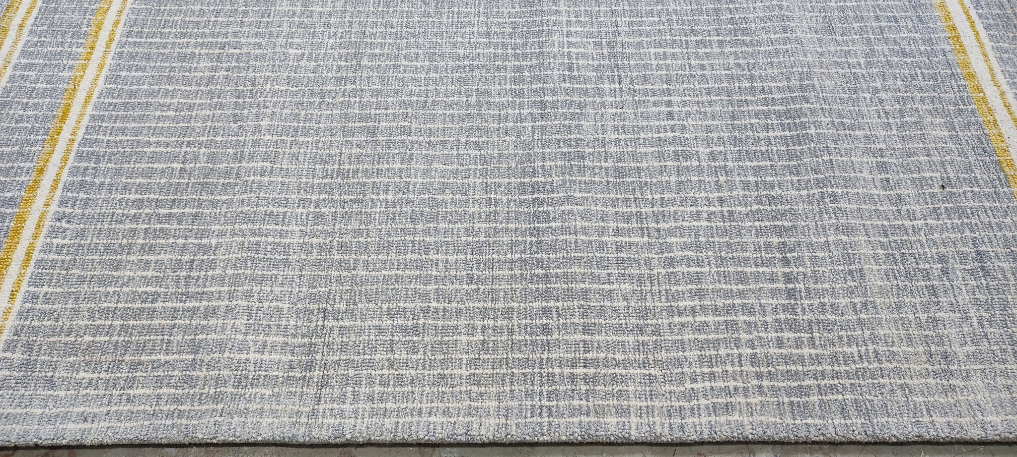 Elena 5x7 Hand-Tufted Wool Light Blue & Stripe | Banana Manor Rug Factory Outlet