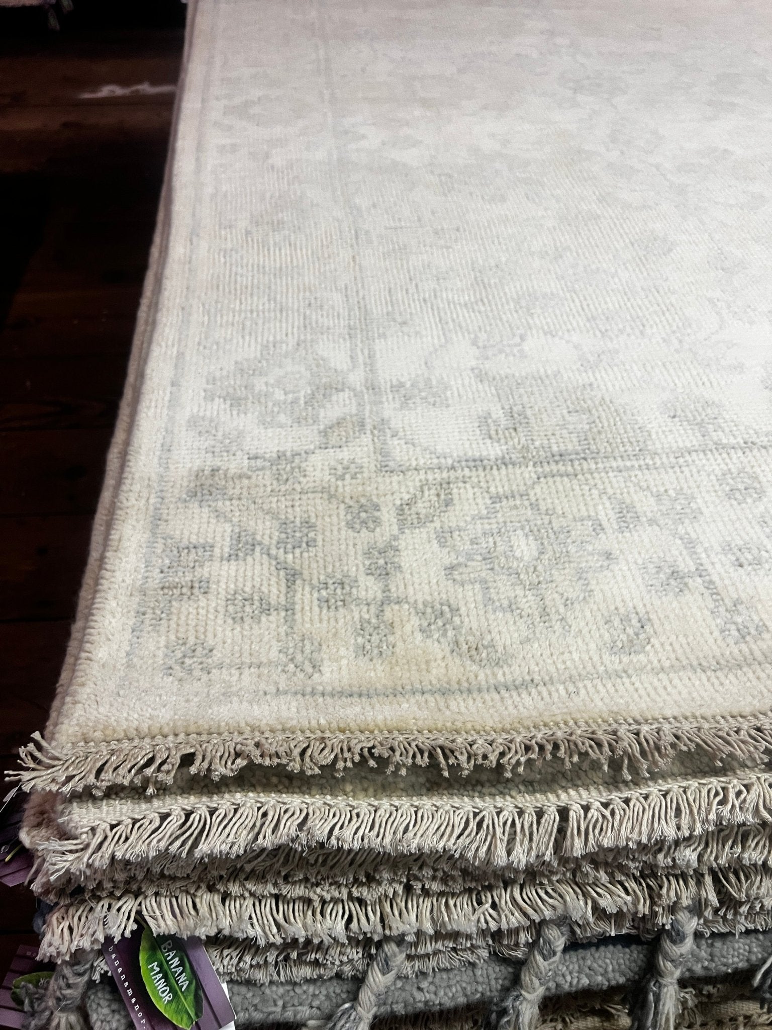 Elenora 4x6 Ivory & Ivory Oushak | Banana Manor Rug Factory Outlet