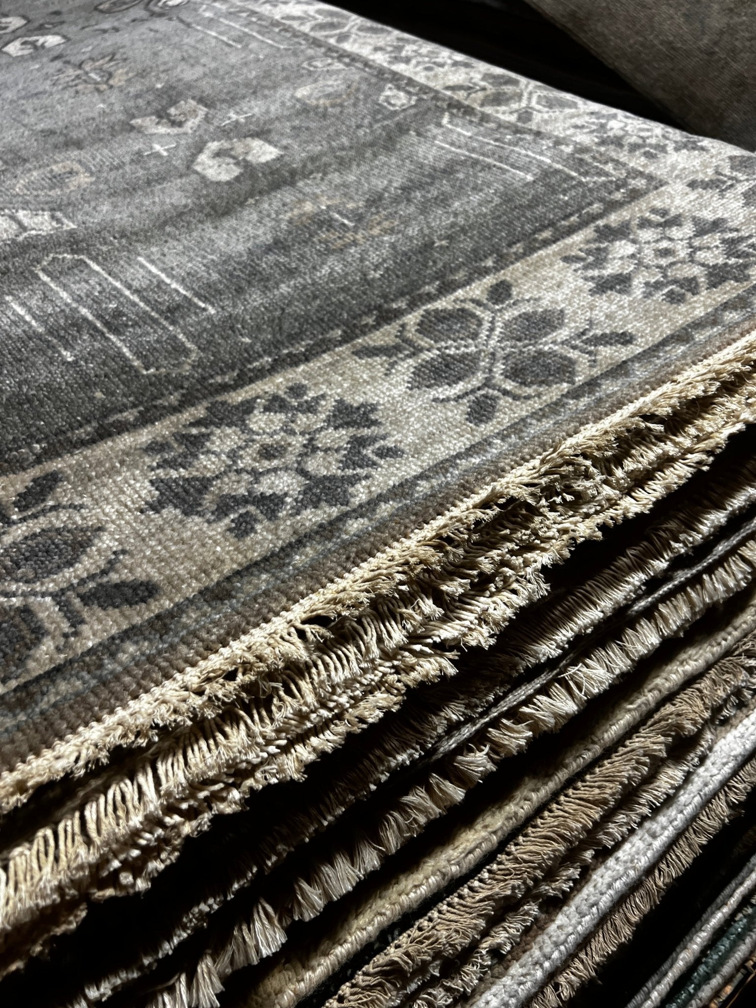 Eleonora 5x8 Grey & Beige Oushak | Banana Manor Rug Factory Outlet