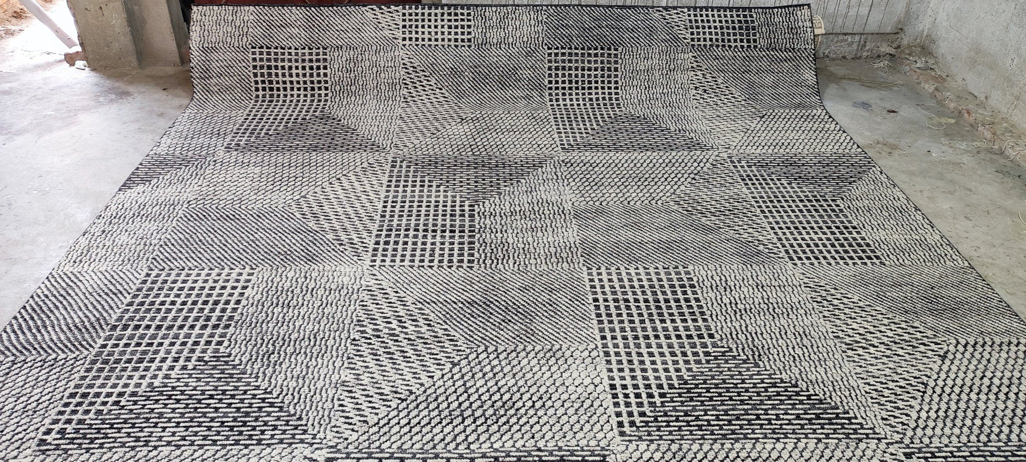 Eli 9.3x12 Hand-Knotted Dark Grey & Grey Modern | Banana Manor Rug Factory Outlet