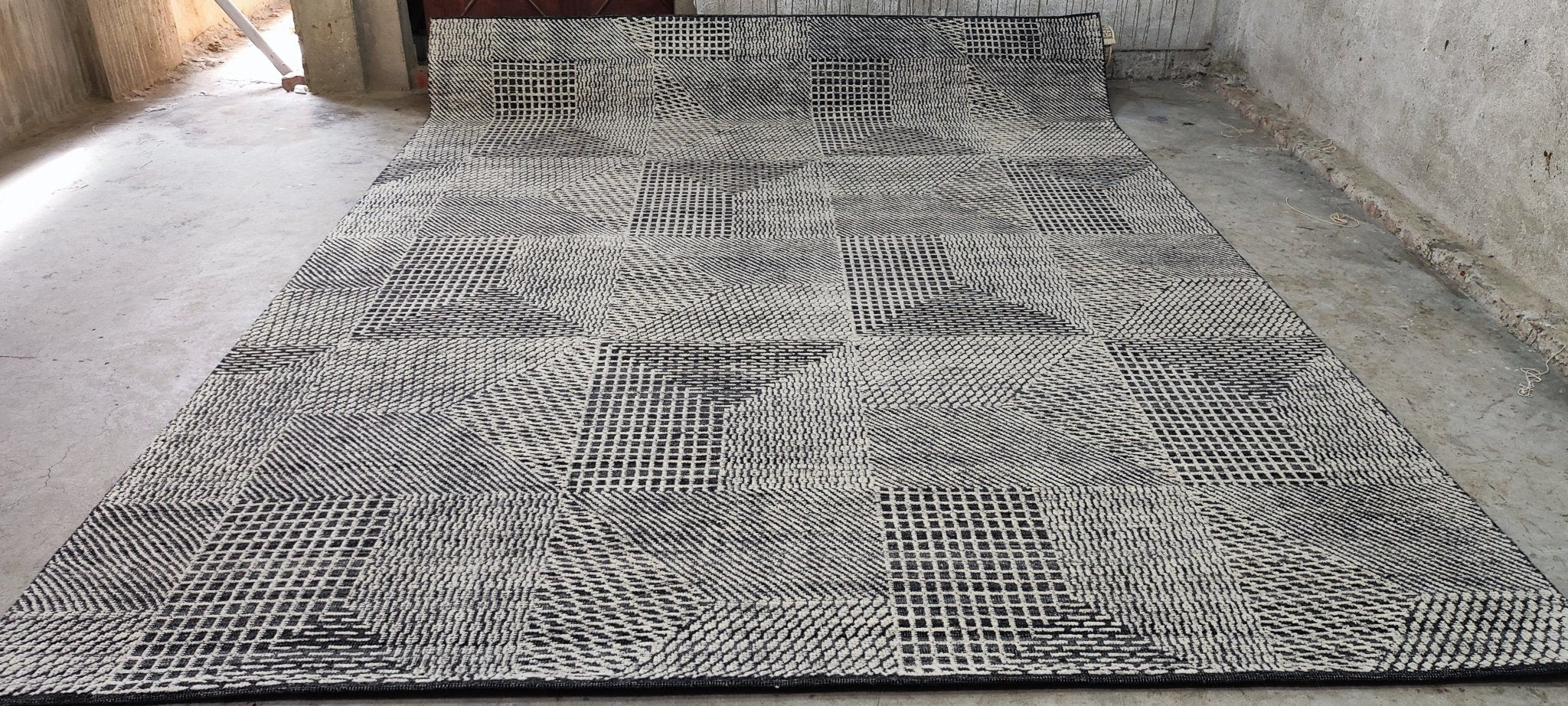 Eli 9.3x12 Hand-Knotted Dark Grey & Grey Modern | Banana Manor Rug Factory Outlet