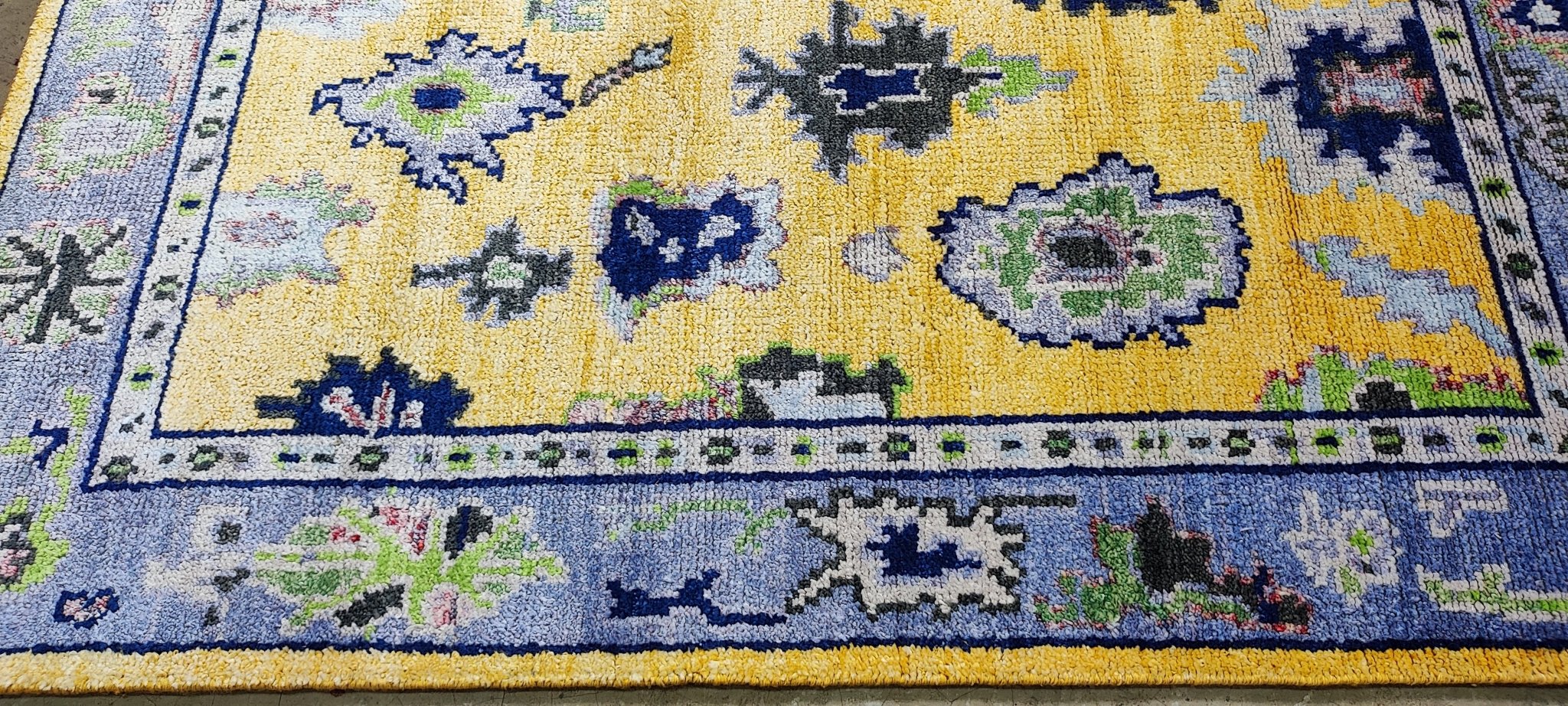 Eline 4x6 Lemon Oushak | Banana Manor Rug Factory Outlet