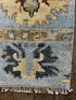 "Eline" Light Blue and Cream Hand-Knotted Oushak 8x10 | Banana Manor Rug Company