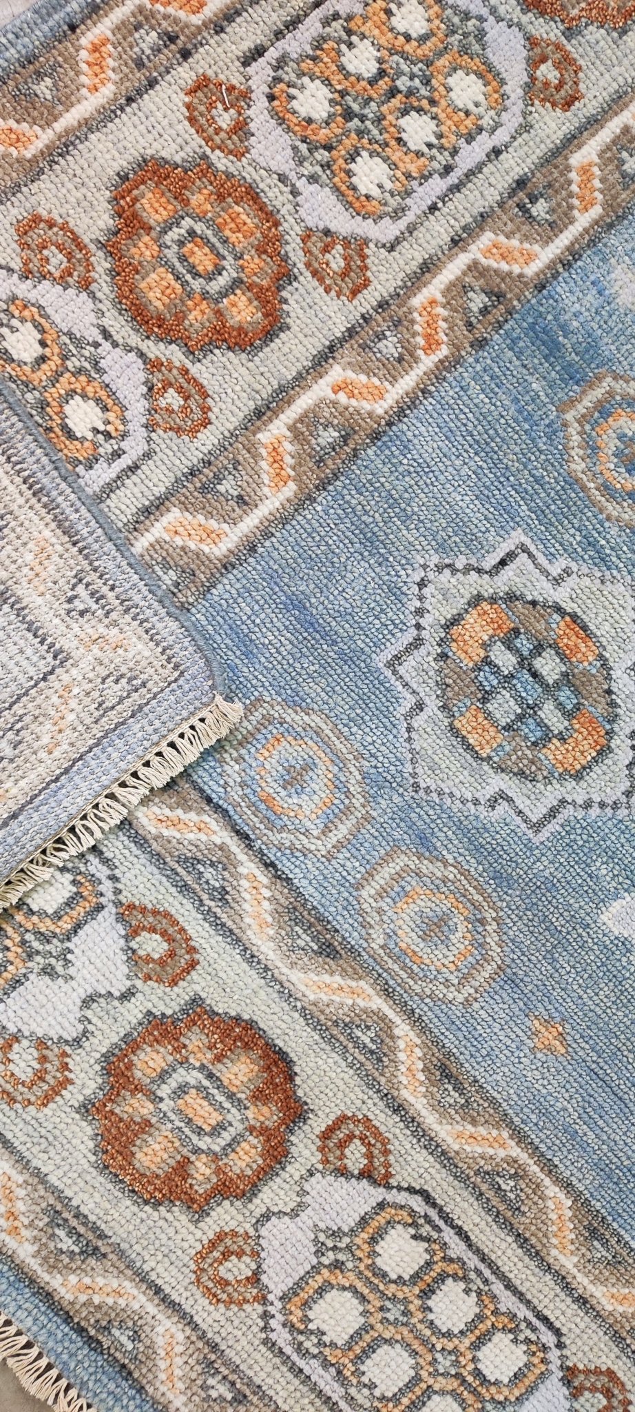 Elisa 8x10 Light Blue Oushak | Banana Manor Rug Factory Outlet