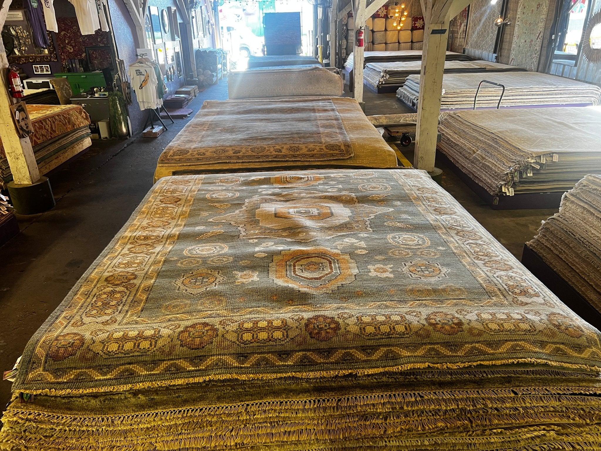 Elisa 8x10 Light Blue Oushak | Banana Manor Rug Factory Outlet