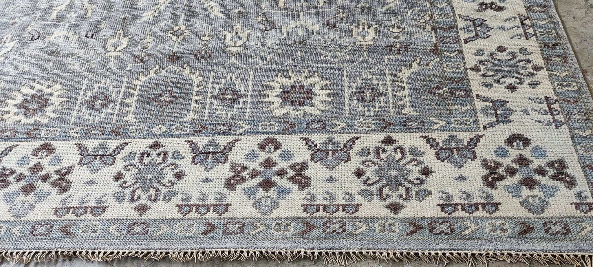 Elisabetta 8x10 Grey & Ivory Oushak | Banana Manor Rug Factory Outlet