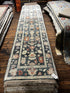 Elisha Cushman 3x11.6 Dark Grey Hand-Knotted Oushak Runner | Banana Manor Rug Factory Outlet