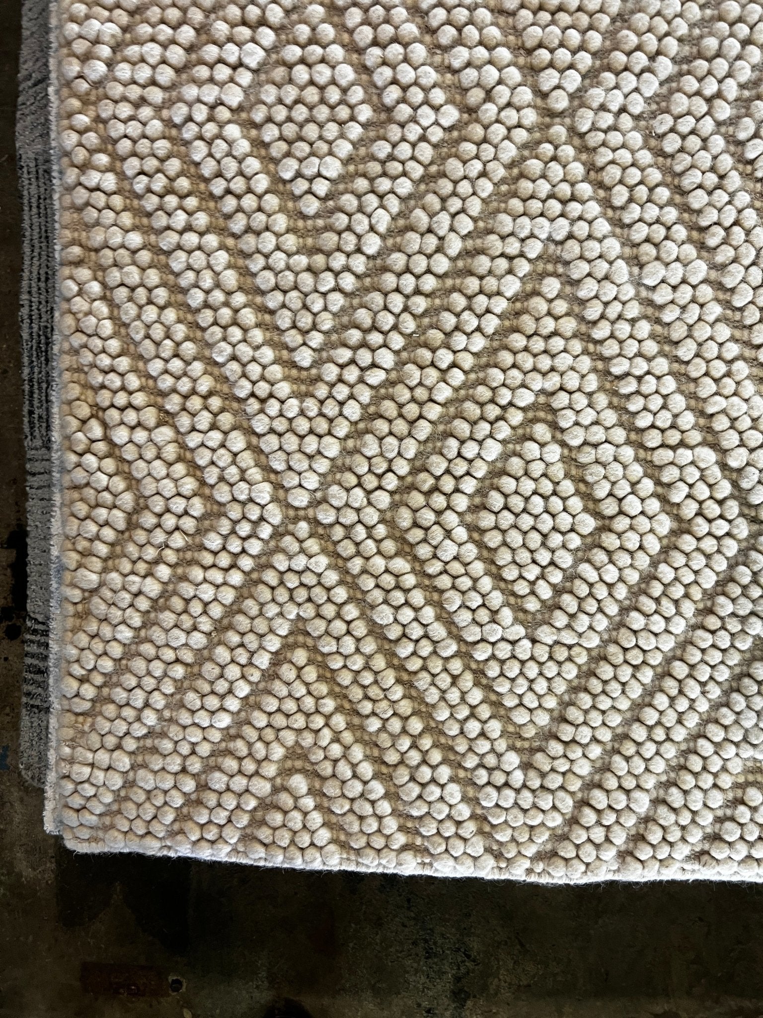 Eliza Haywood Handwoven Wool Durrie Ivory Brick Design (various sizes) | Banana Manor Rug Company