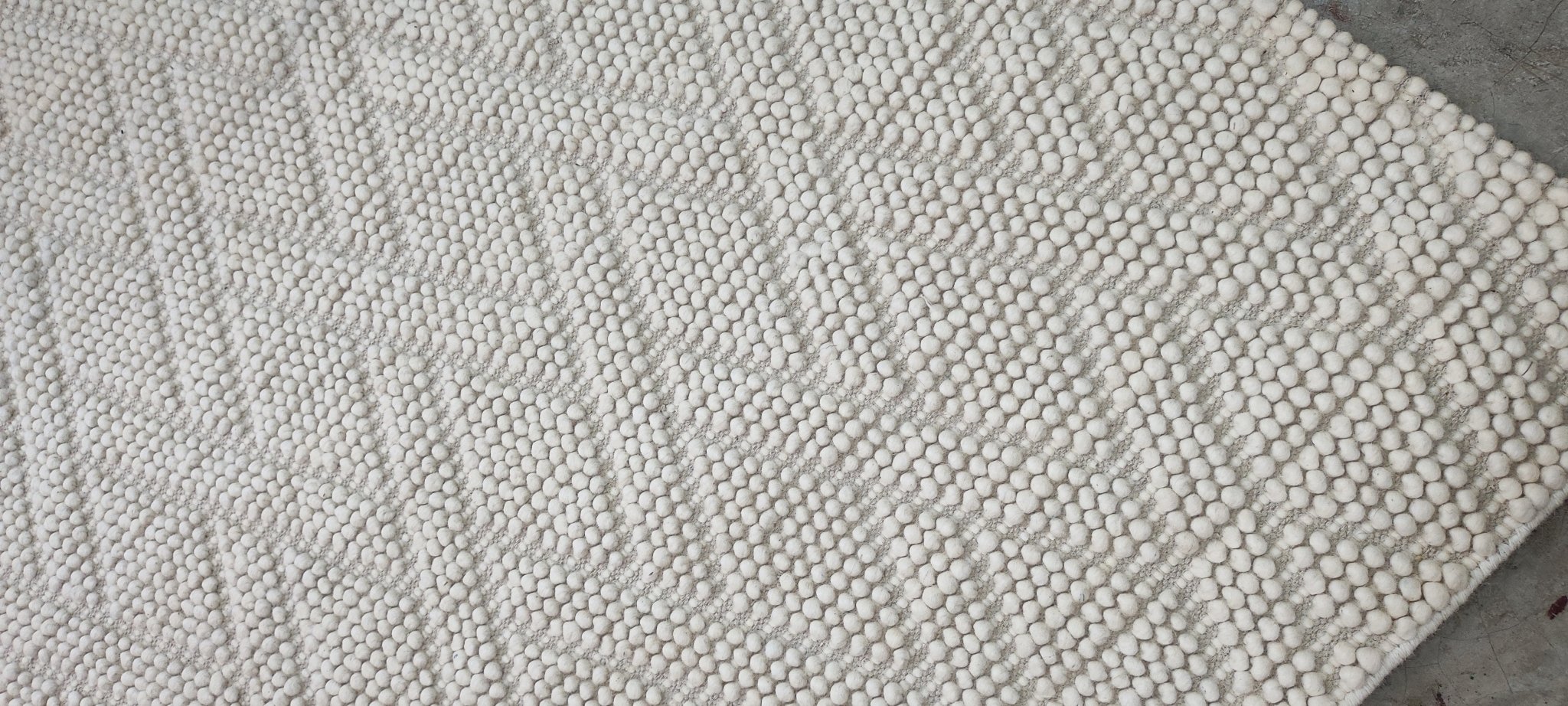 Eliza Haywood Handwoven Wool Durrie Ivory Brick Design (various sizes) | Banana Manor Rug Company