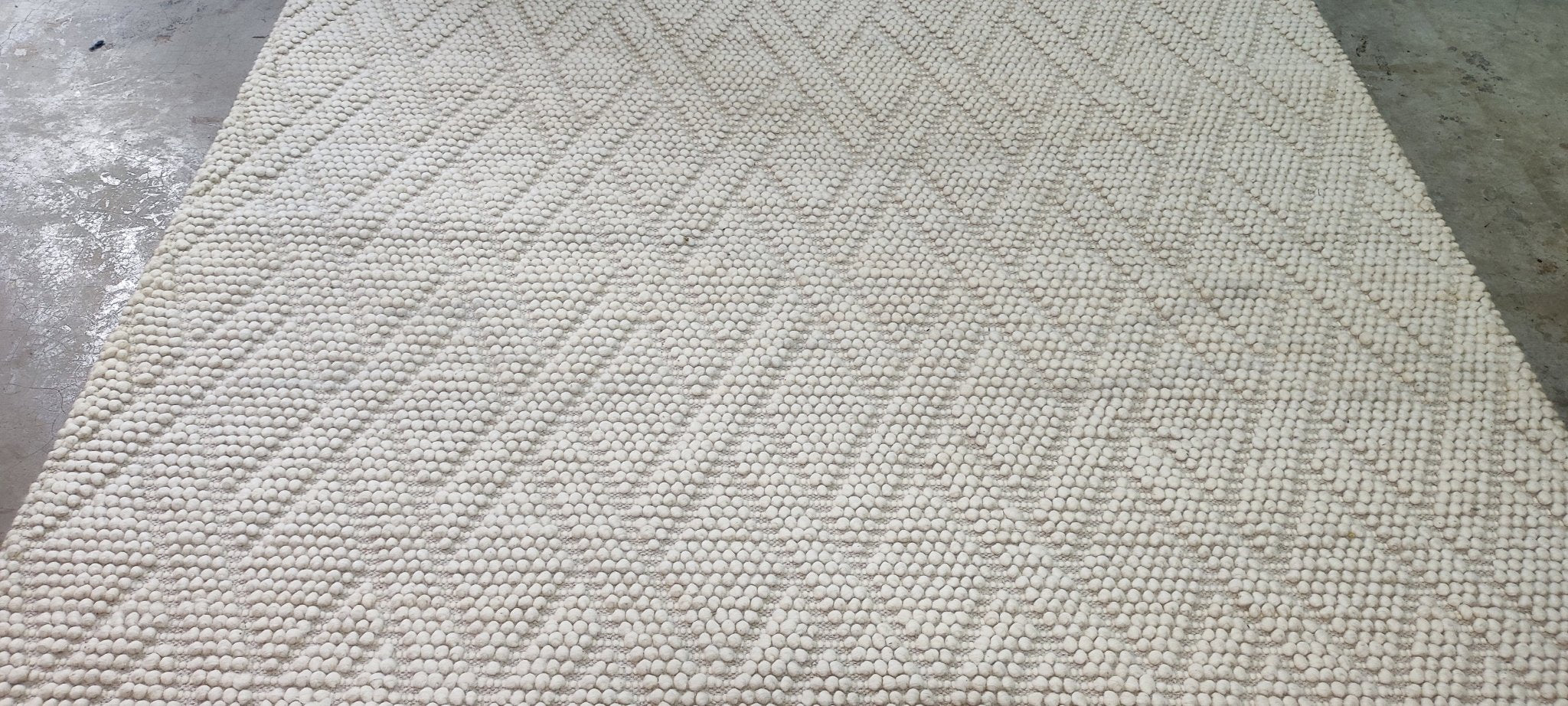 Eliza Haywood Handwoven Wool Durrie Ivory Brick Design (various sizes) | Banana Manor Rug Company