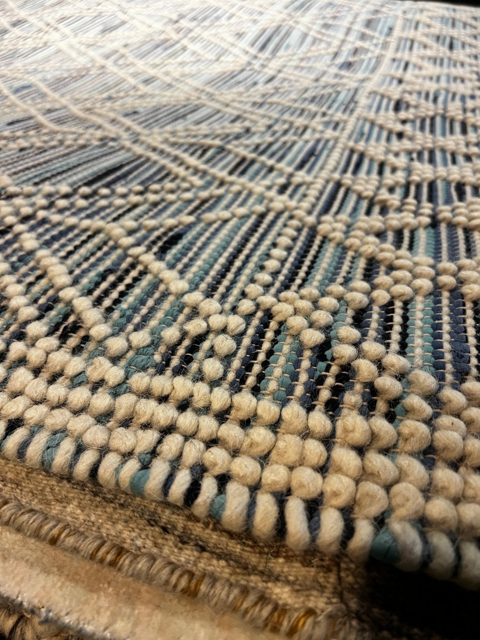 Eliza Jane 5x8 Handwoven Blue Mix Loop | Banana Manor Rug Factory Outlet