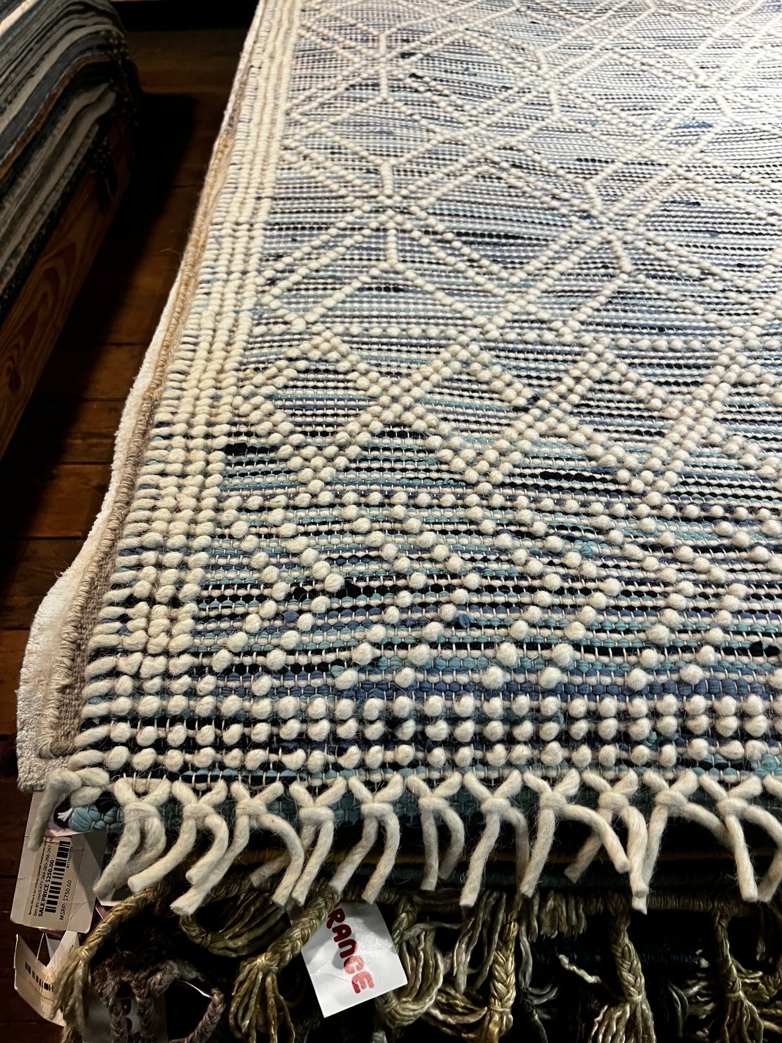 Eliza Jane 5x8 Handwoven Blue Mix Loop | Banana Manor Rug Factory Outlet