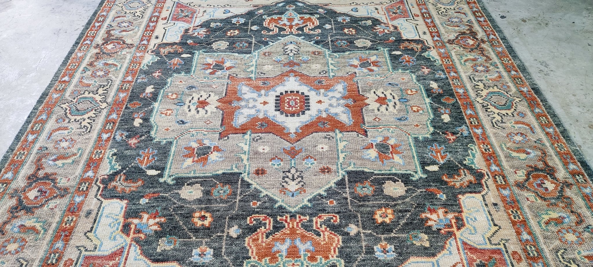 Elizabeth Gordon Grey Hand-Knotted Oriental Rug 8x9.9 | Banana Manor Rug Company