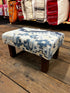 Elizabeth Taylor 18x12x11 Wooden Upholstered Stool | Banana Manor Rug Factory Outlet