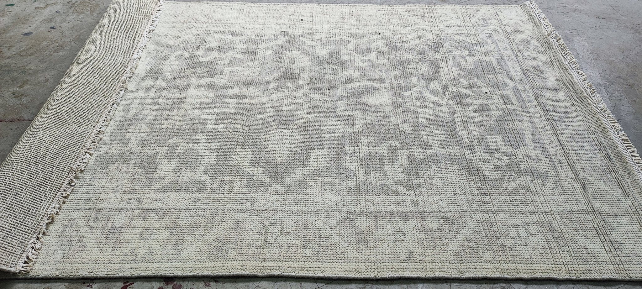 Ellen Stratton 4x6 Hand Knotted Grey & Silver Turkish Oushak | Banana Manor Rug Factory Outlet