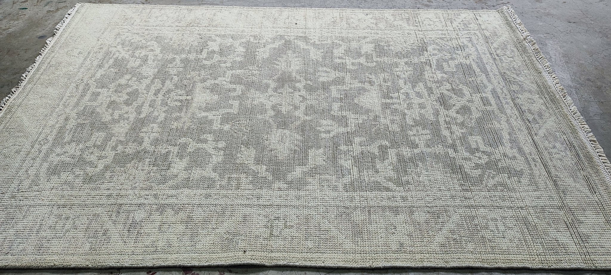 Ellen Stratton 4x6 Hand Knotted Grey & Silver Turkish Oushak | Banana Manor Rug Factory Outlet