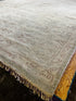 Ellie 7.9x10.3 Ivory and Light Brown Hand-Knotted Oushak Rug | Banana Manor Rug Company