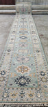 Elsie Mackay Light Green and Tan Hand-Knotted Oushak Runner 2.6x14 | Banana Manor Rug Company