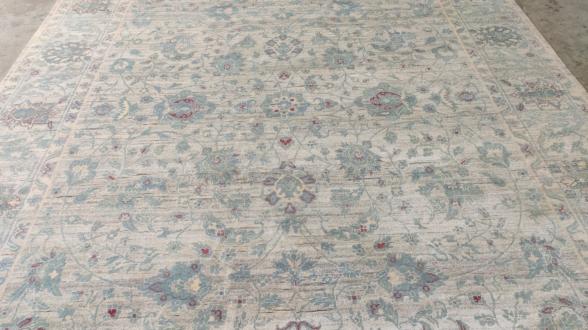 Ember 8x10.3 Ivory Hand-Knotted Oushak Rug | Banana Manor Rug Company