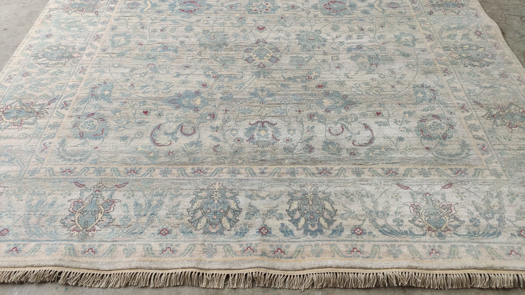 Ember 8x10.3 Ivory Hand-Knotted Oushak Rug | Banana Manor Rug Company