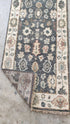 Emerson 2.6x10.3 Hand-Knotted Grey and Cream Oushak Runner | Banana Manor Rug Company