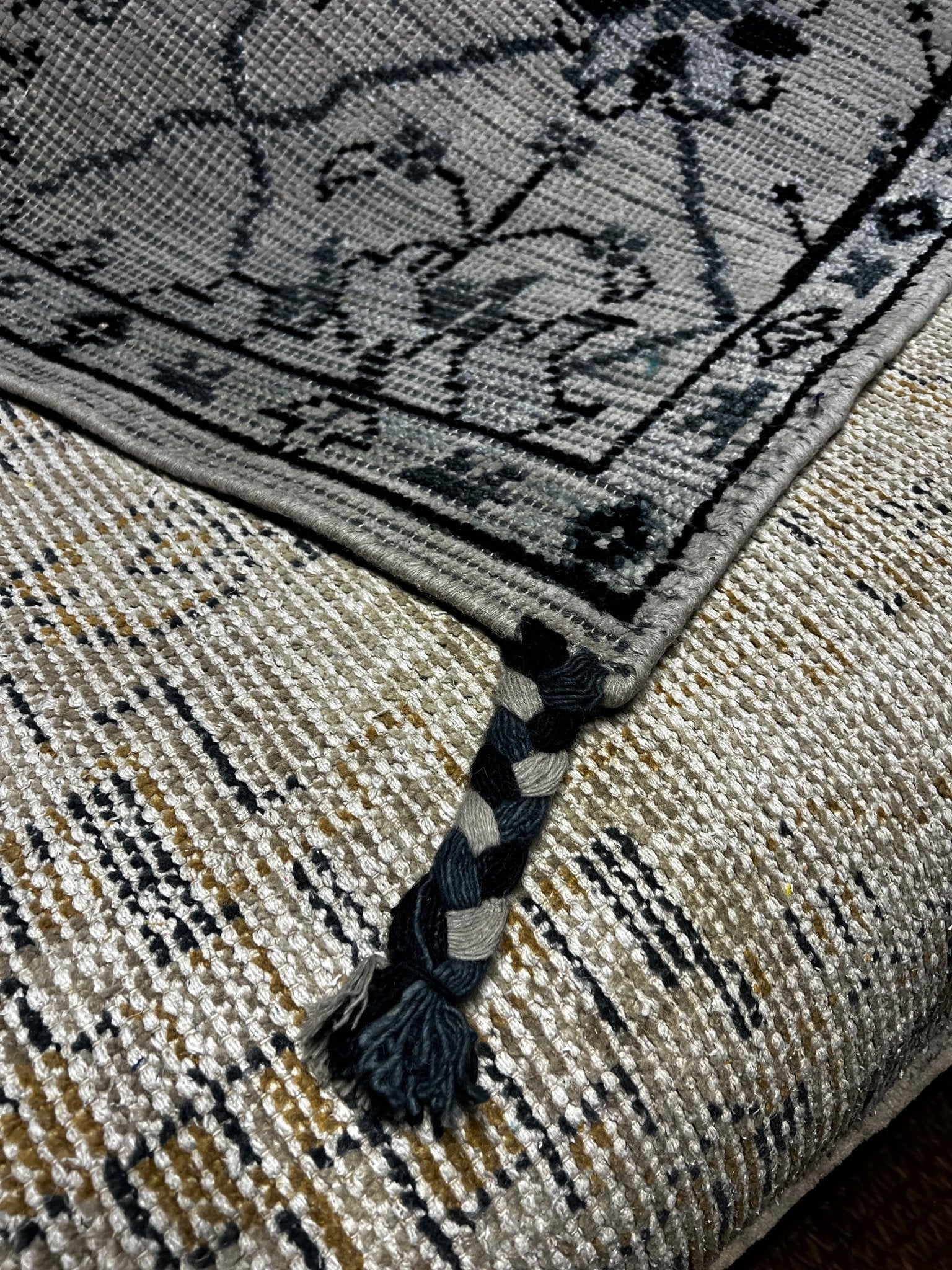Emily Waltham 5x8 Hand-Knotted Ivory Oushak | Banana Manor Rug Factory Outlet
