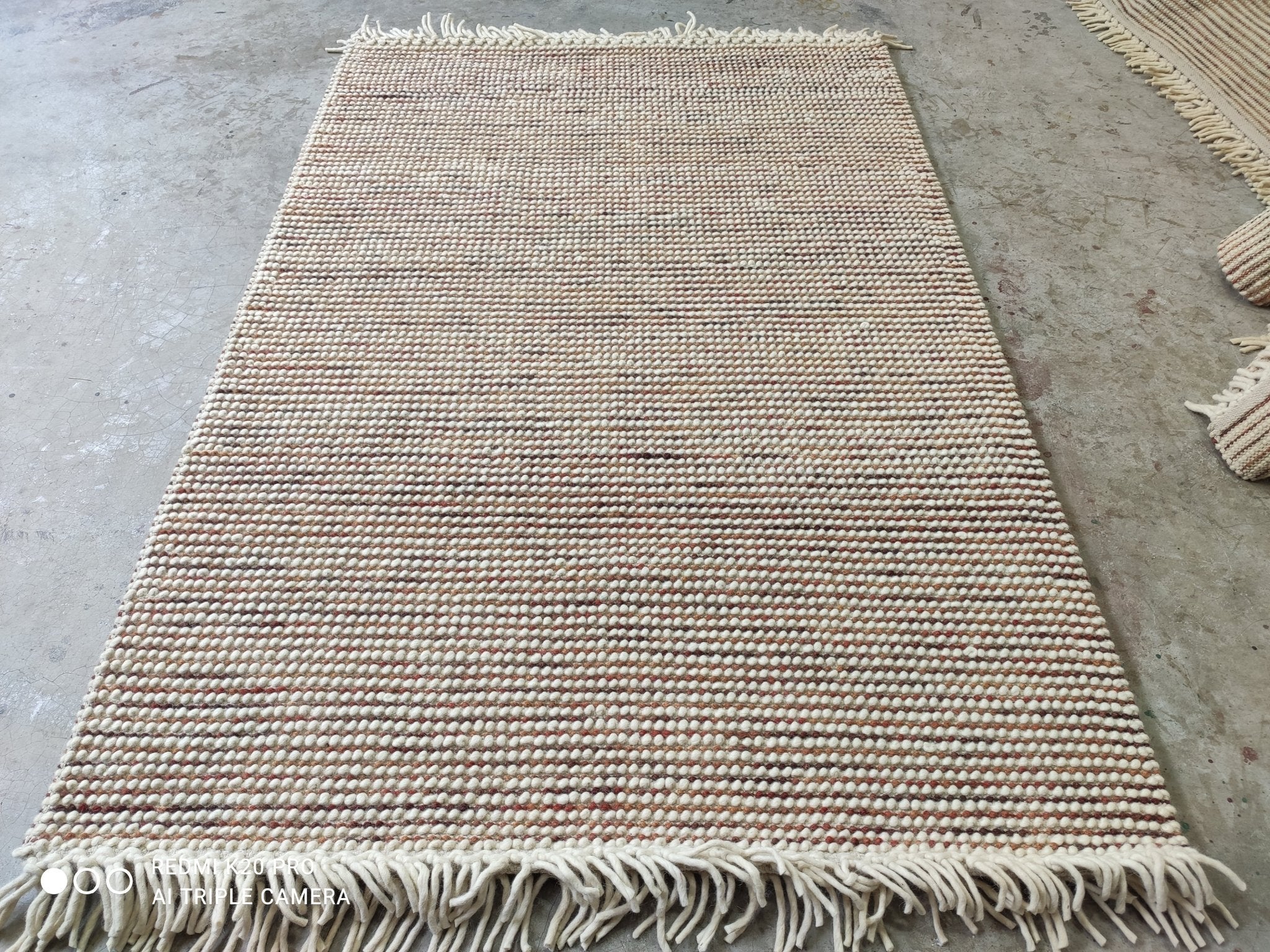 Eric Anzalone 5.3x7.9 Multi-Colored Handwoven Durrie Rug | Banana Manor Rug Factory Outlet