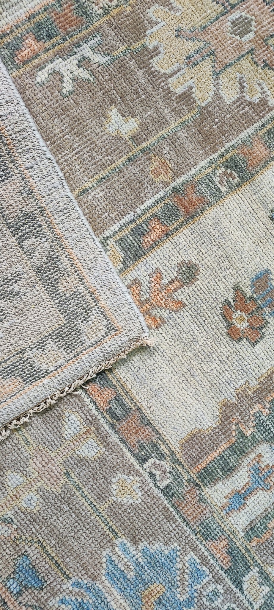 Esperanza 9x12 Hand Knotted Light Grey & Grey Oushak | Banana Manor Rug Factory Outlet