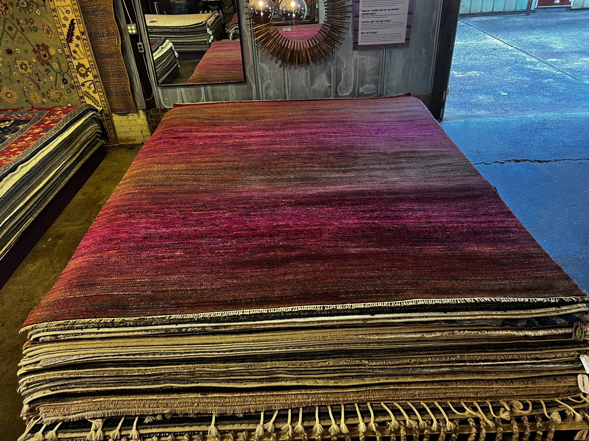 Ethan 9.3x11.9 Hand-Knotted Red Mix Modern | Banana Manor Rug Factory Outlet