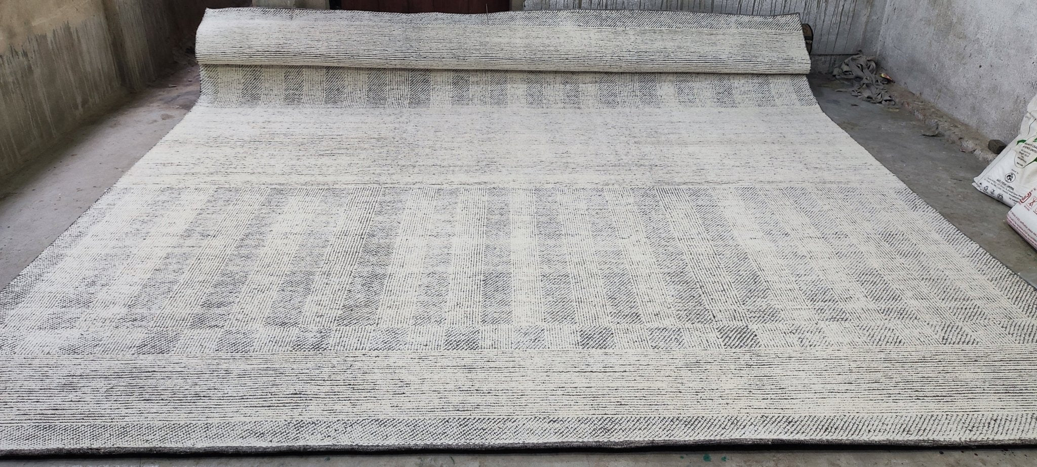 Eva Dahlbeck 12.3x15 Hand-Knotted Ivory & Silver Modern | Banana Manor Rug Factory Outlet