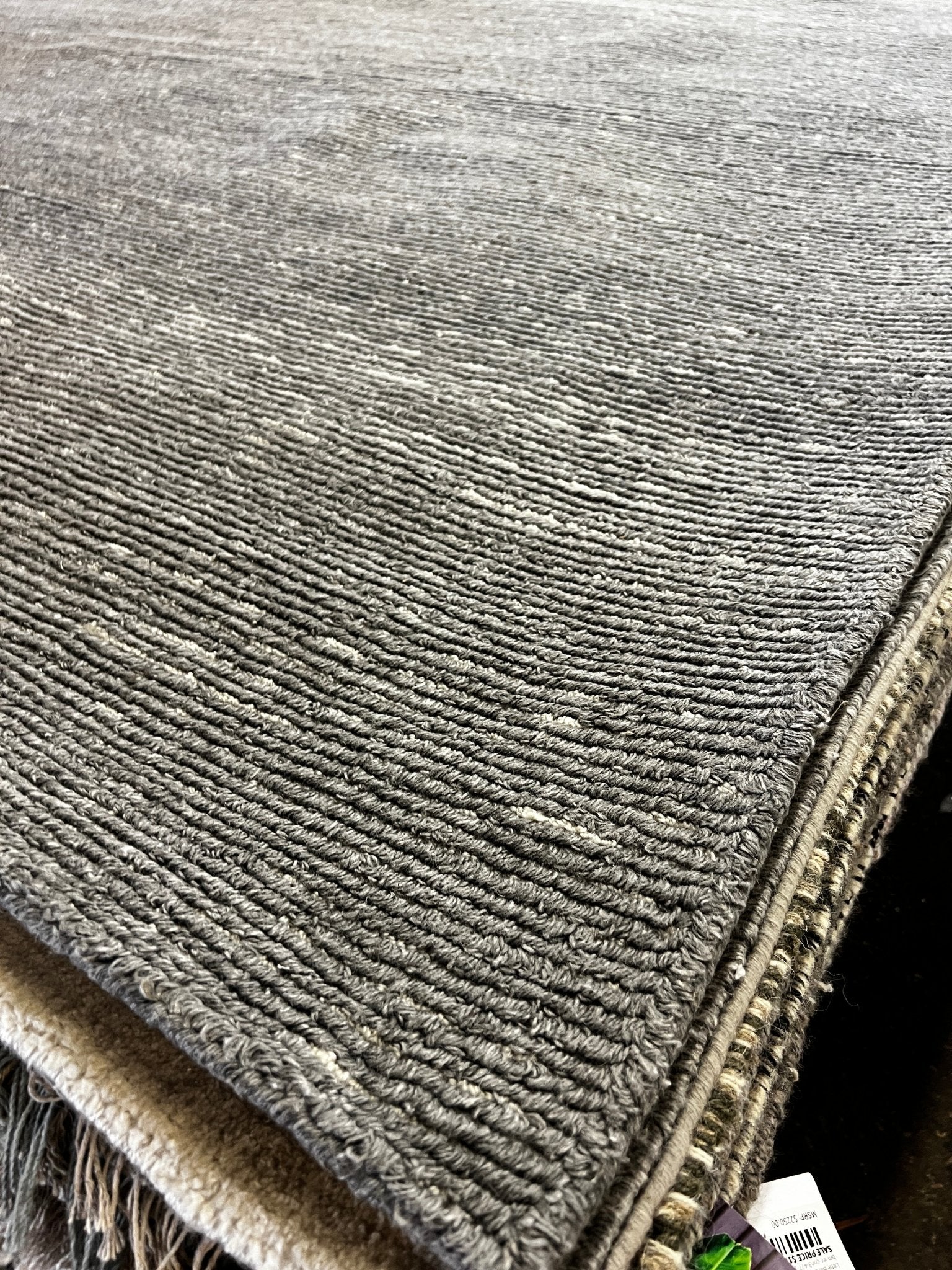 Evelina 8x10 Handwoven Grey Looped Rug | Banana Manor Rug Company