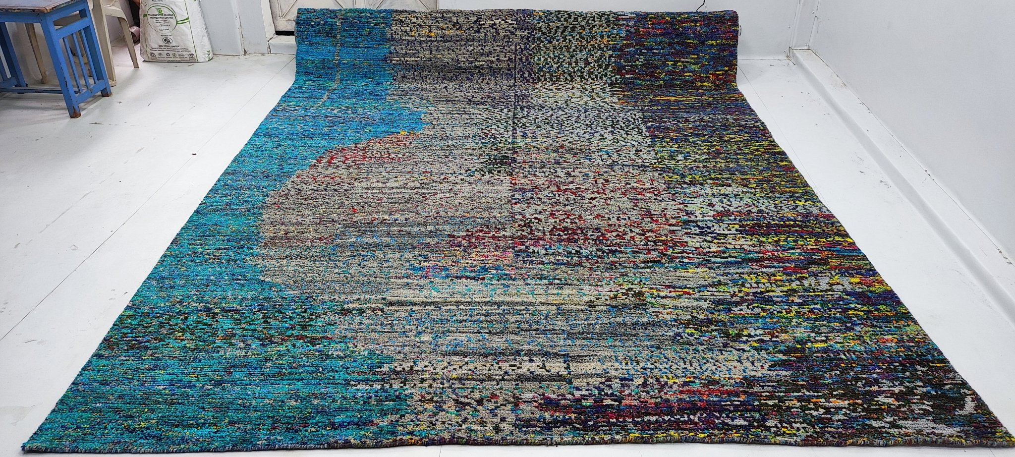 Everett 9x11.3 Hand-Knotted Multi Modern | Banana Manor Rug Factory Outlet