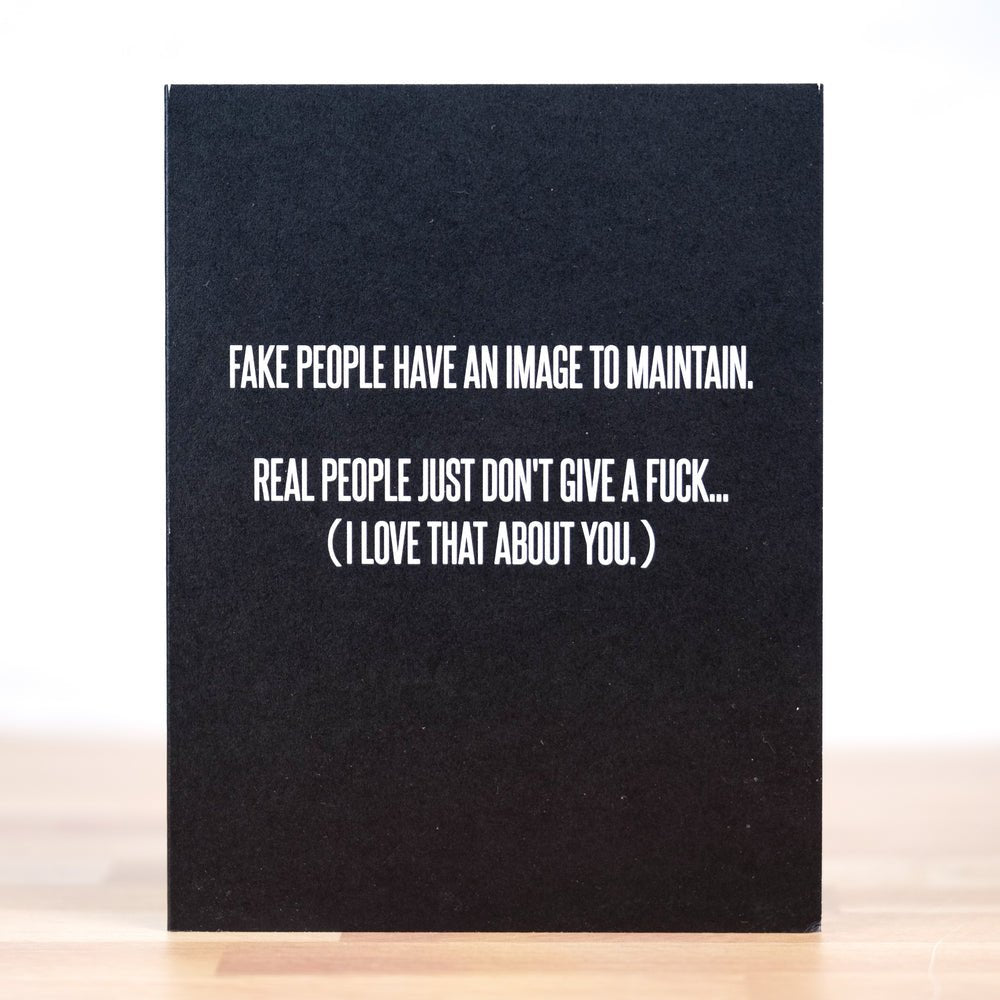 Fake People... Friendship Card. | Banana Manor Rug Company