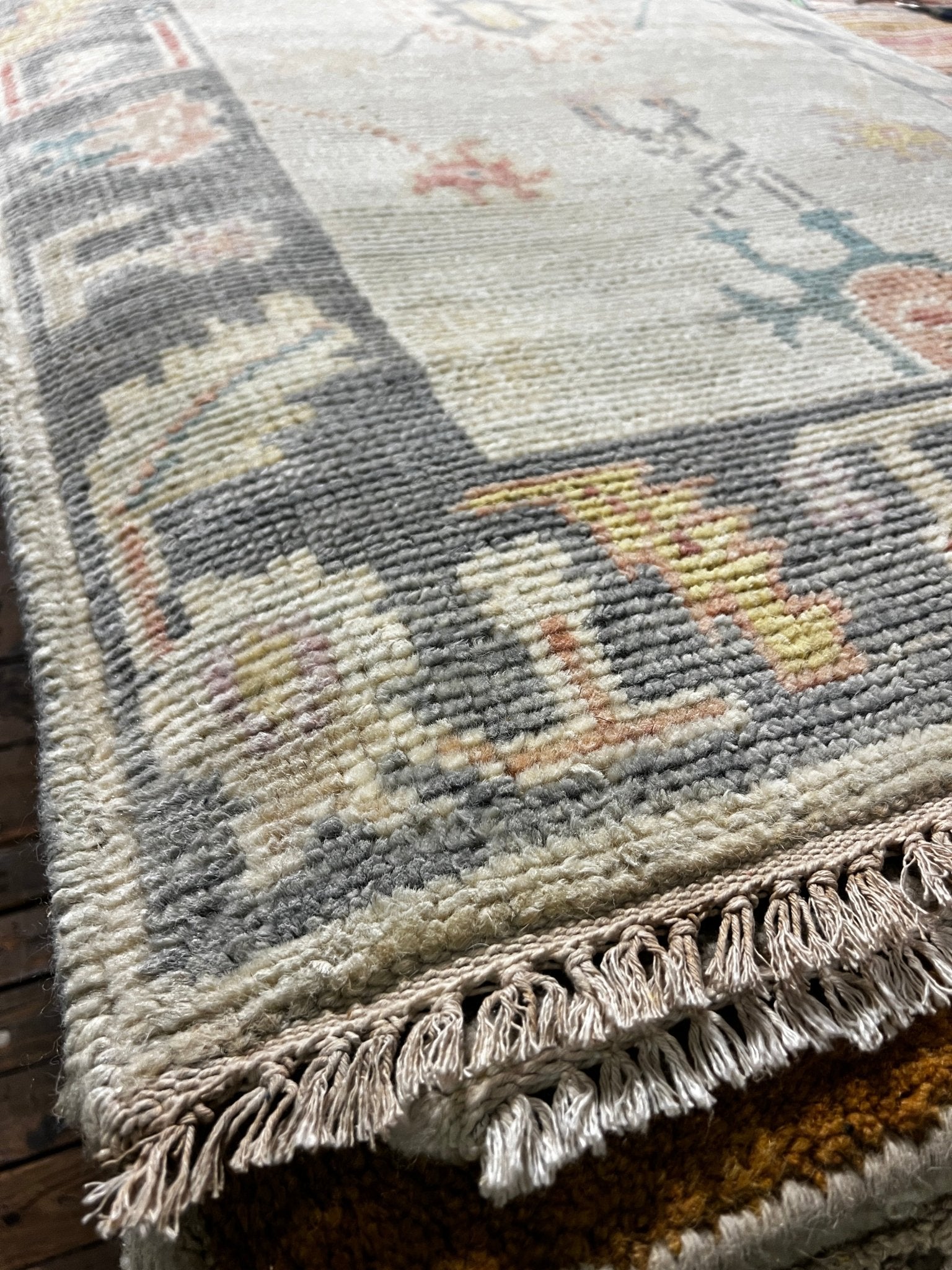 Fallon 3x14.9 Light Grey & Grey Oushak | Banana Manor Rug Factory Outlet