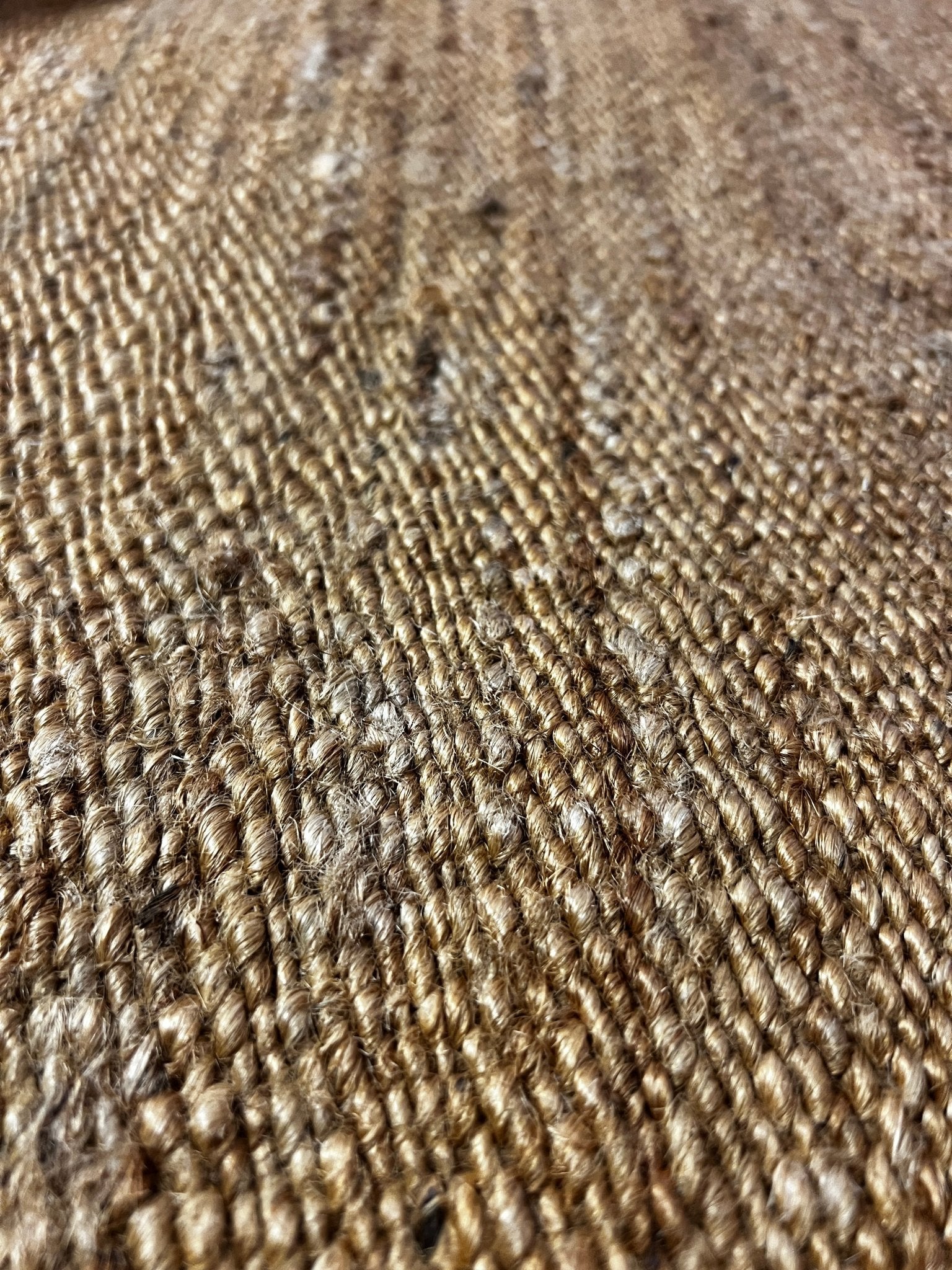Fat Rolly 10.3x13 Textured Natural Jute Rug | Banana Manor Rug Factory Outlet