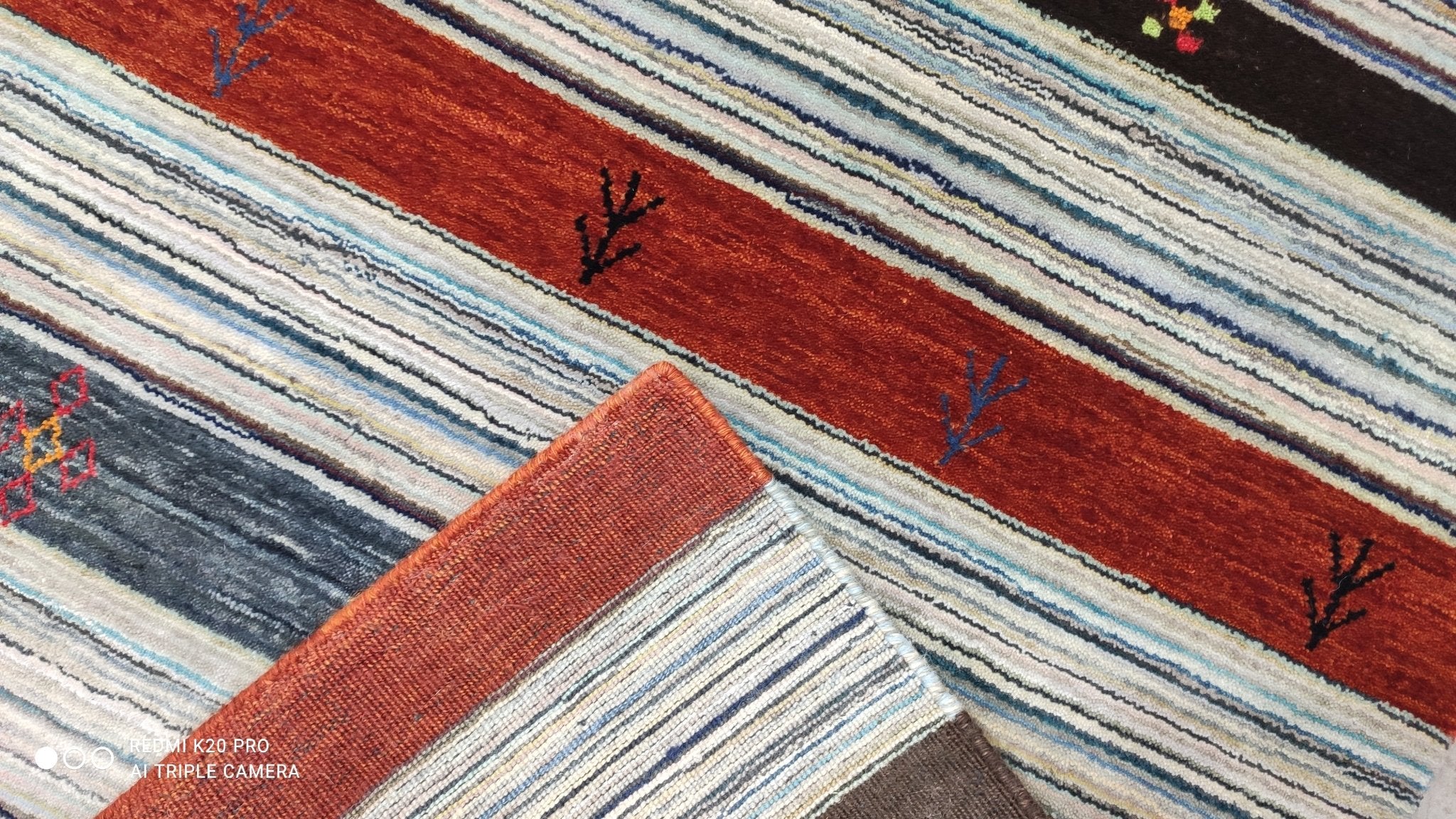 Fatima 5x7 Handwoven Striped Mulit-Colored rug | Banana Manor Rug Company