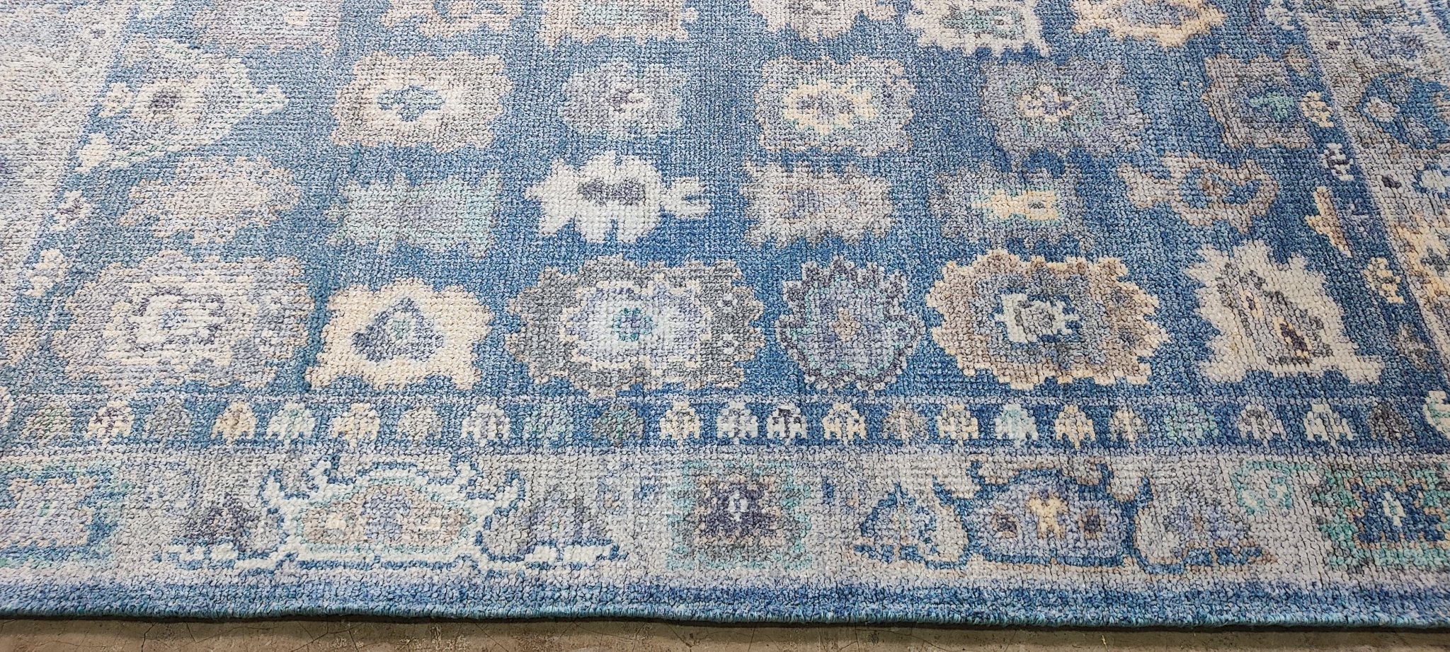 Felicia 4x6 Light Blue Oushak | Banana Manor Rug Factory Outlet