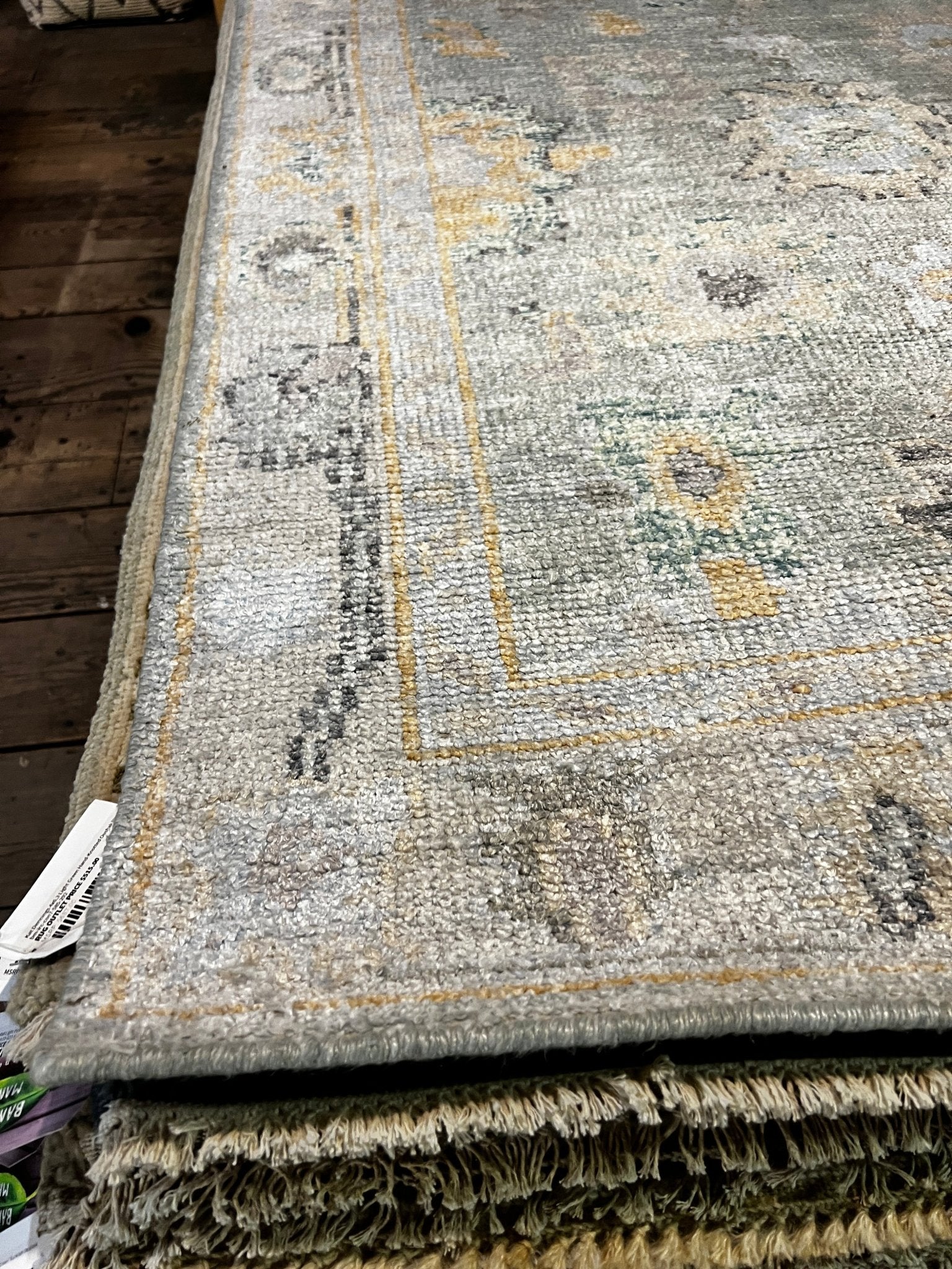 Fenna 4x6 Light Green & Ivory Oushak | Banana Manor Rug Factory Outlet