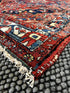 Fine Antique Chamar-Mahal Bakhtiari 5.3x6.8 Red & Blue | Banana Manor Rug Factory Outlet