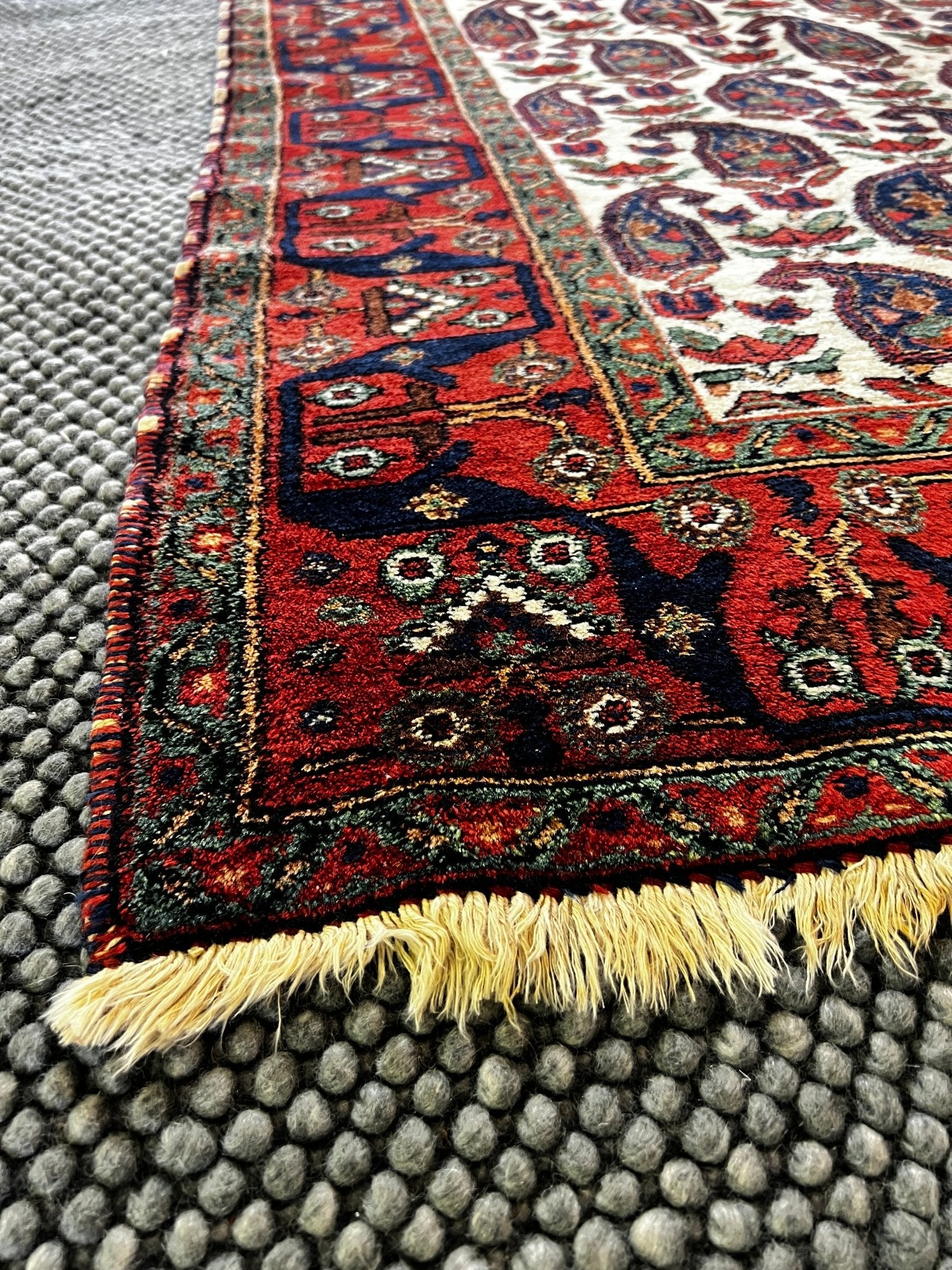 Fine Persian Antique Afshar 5.2x6.10 Ivory & Red | Banana Manor Rug Factory Outlet