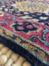 Fine Semi-Antique 2.6x5 Yazd Central Persian Rug Red and Blue | Banana Manor Rug Factory Outlet