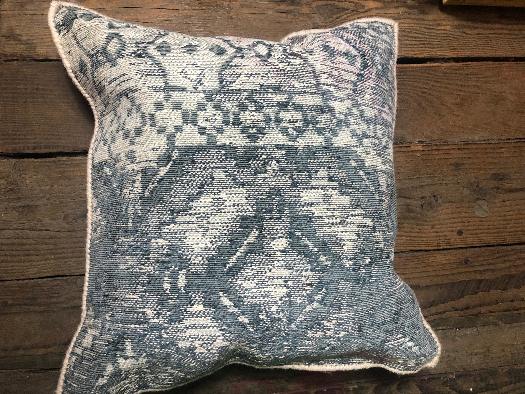 Fleur Light and Dark Hand-Knotted Pillow | Banana Manor Rug Company