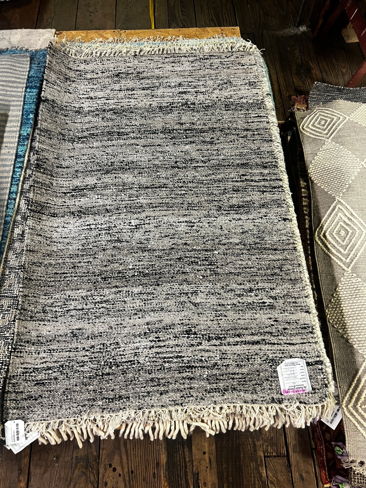 Foster Cream and Brown Handwoven Sari Silk Rug (Available in Various Sizes) | Banana Manor Rug Factory Outlet