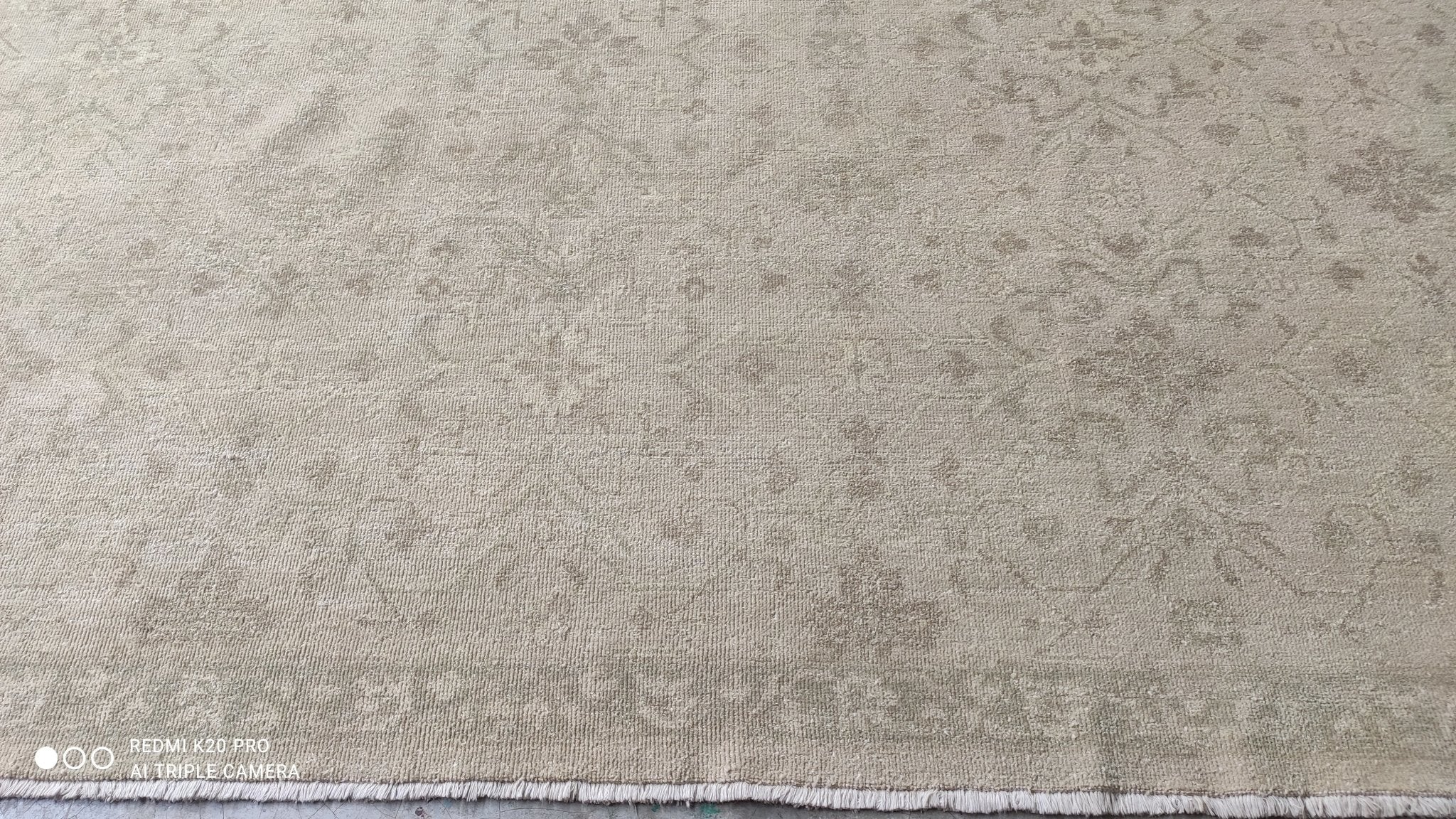 Frances Jean 9.9x13.6 Hand-Knotted Grey Oushak | Banana Manor Rug Company