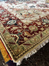 Francesca 8x10 Red, Green, and Tan Hand-Knotted Oriental Rug | Banana Manor Rug Company