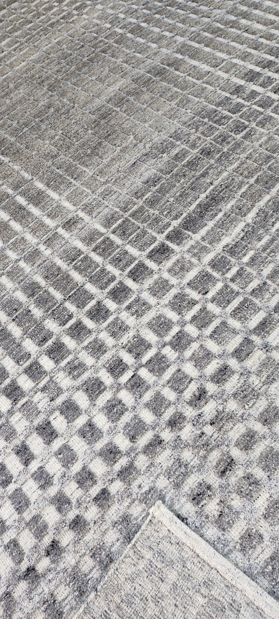 Francois 8x10 Hand-Knotted Silver & Grey Cut Pile | Banana Manor Rug Factory Outlet