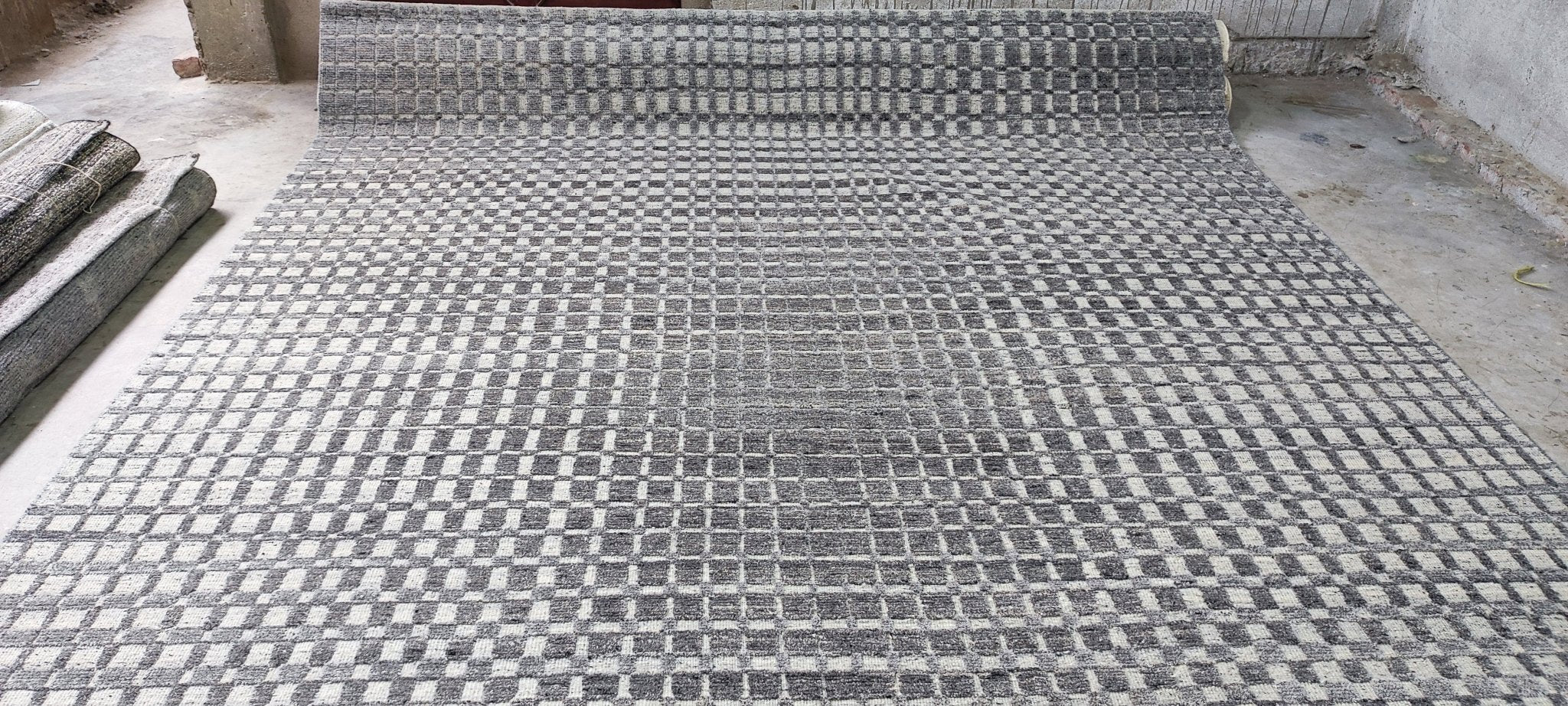 Frank 9.3x12 Hand-Knotted Grey & Silver Modern | Banana Manor Rug Factory Outlet