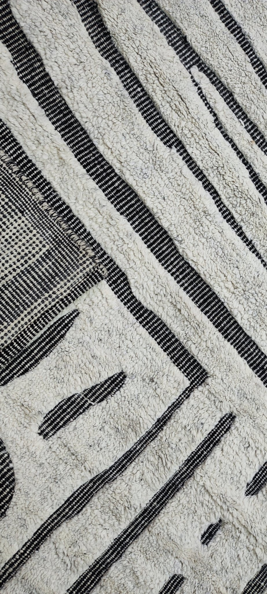 Frank 9x11.9 Hand-Knotted Grey & Ivory High Low | Banana Manor Rug Factory Outlet