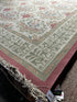 French Market Jezmund Handwoven Pink and Cream Soumak Rug (Multiple Sizes) | Banana Manor Rug Factory Outlet